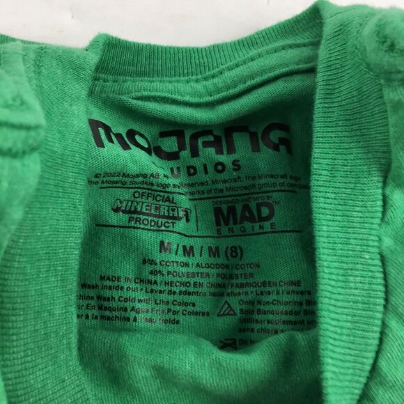 MOJANG STUDIOS OFFICIAL MINECRAFT GREEN GRAPHIC T-SHIRT BOYS SIZE MEDIUM (8) - Picture 4 of 4